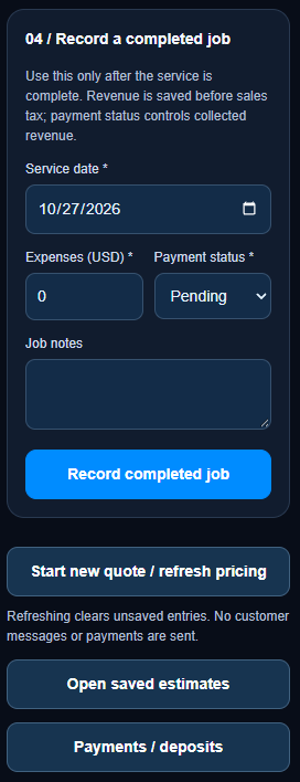 Completed jobs