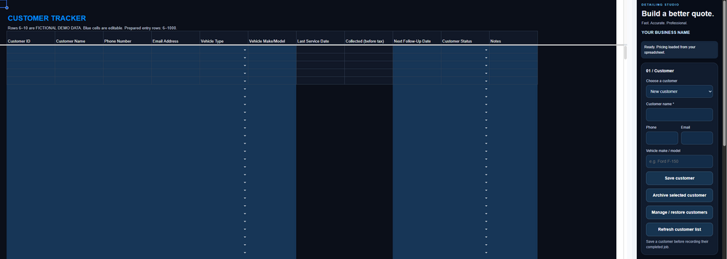 Mako Mobile Detailing premade CRM