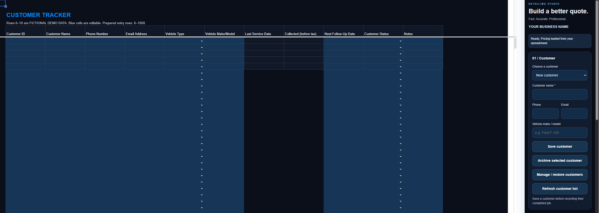 Mako Mobile Detailing premade CRM