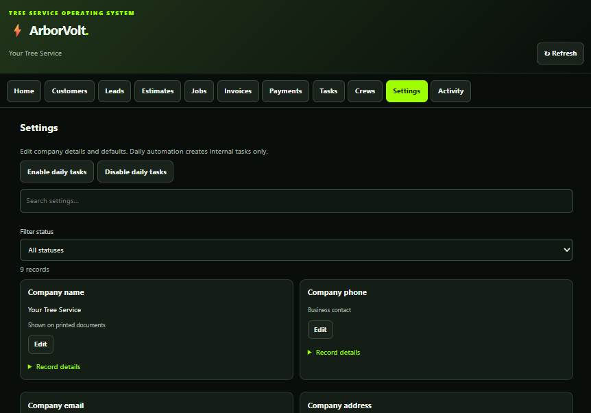 Mako Tree Service toolkit