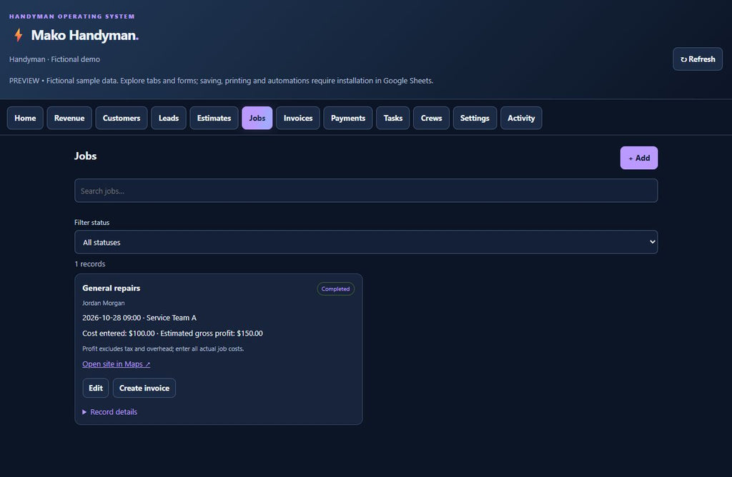 Mako Handyman Business Toolkit