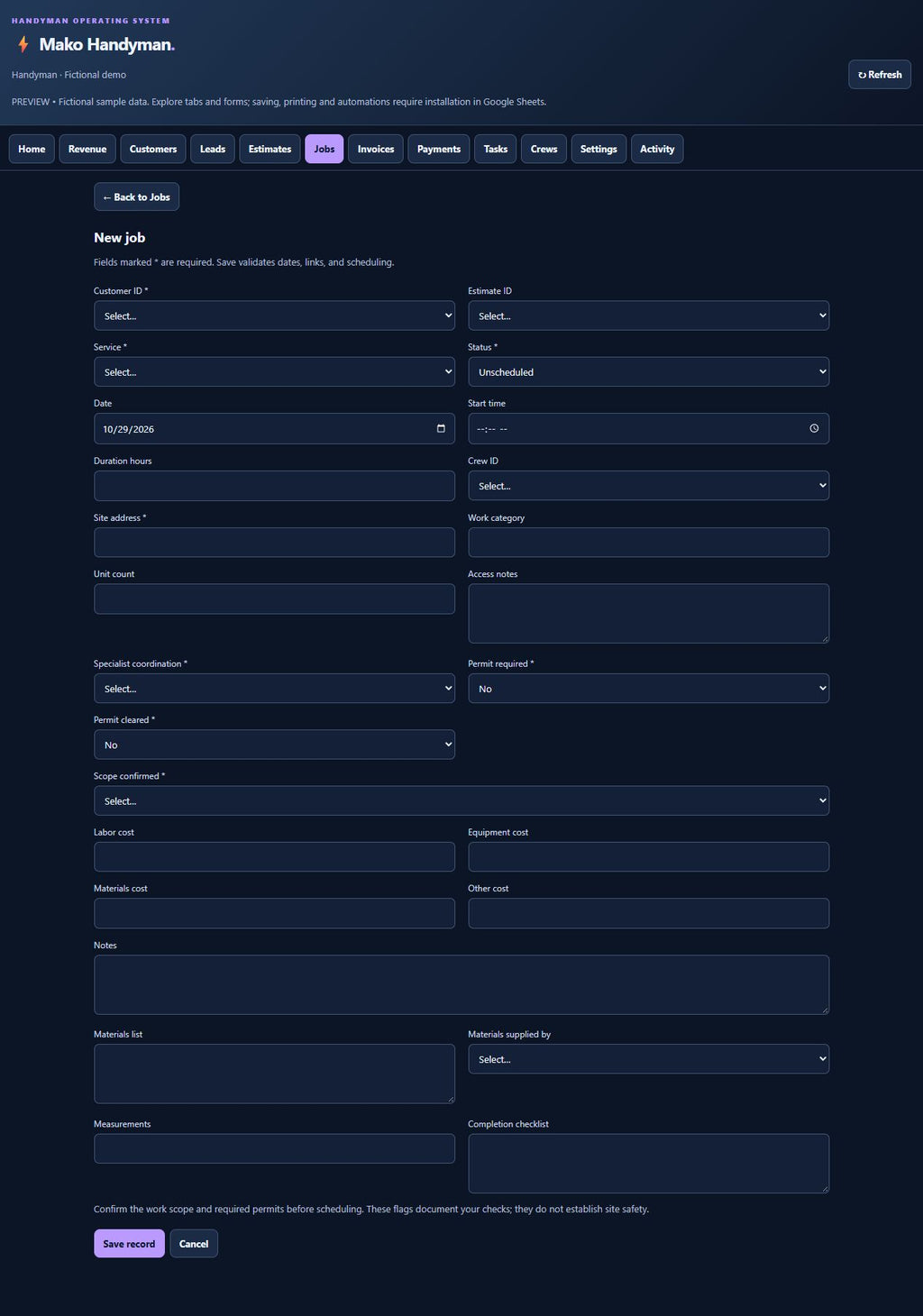 Mako Handyman Business Toolkit