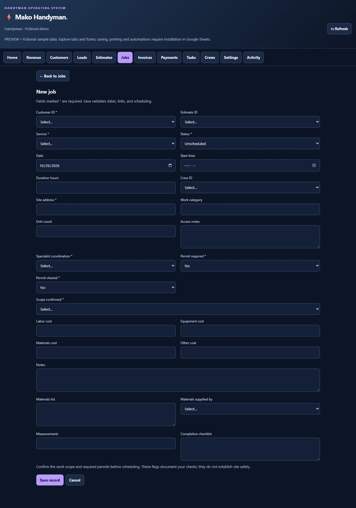 Mako Handyman Business Toolkit
