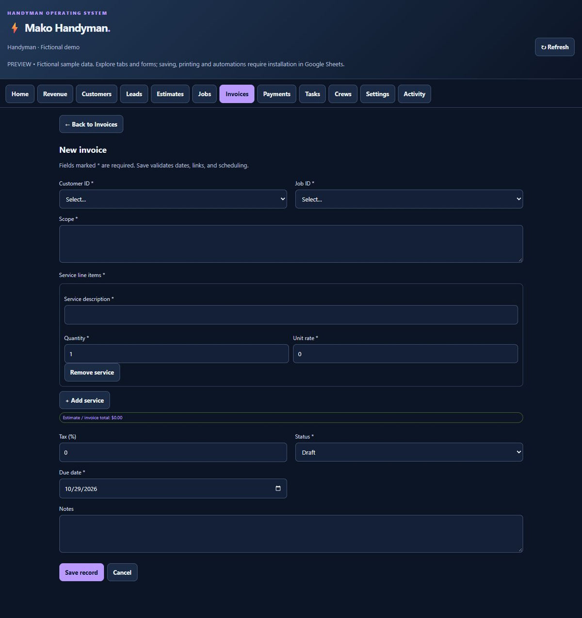 Mako Handyman Business Toolkit